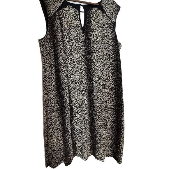 Scarlett Women's Plus 22W Dress Black Sheer Gold Glitter Party Formal Cheetah - Picture 1 of 8